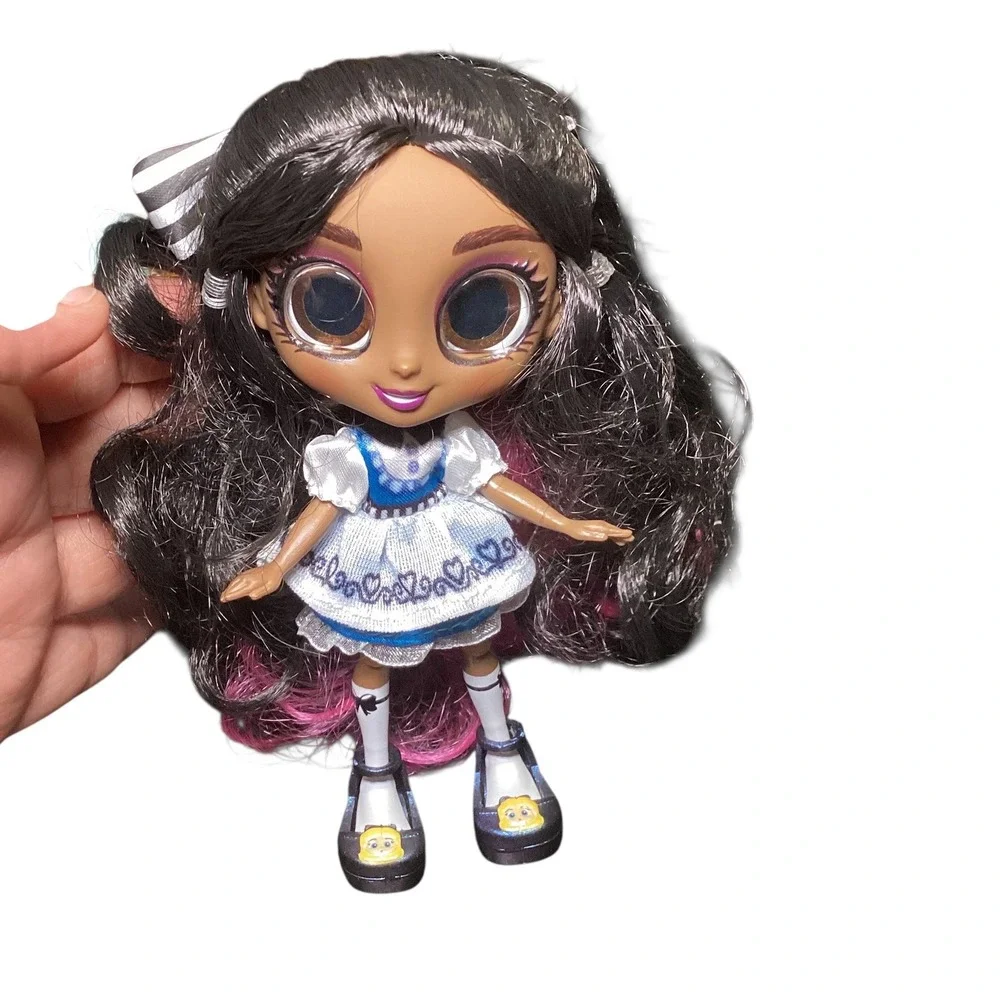 Hairdorables Hairmazing Noah Fashion Doll Blue Heart Dress Pink Highlights 6 in